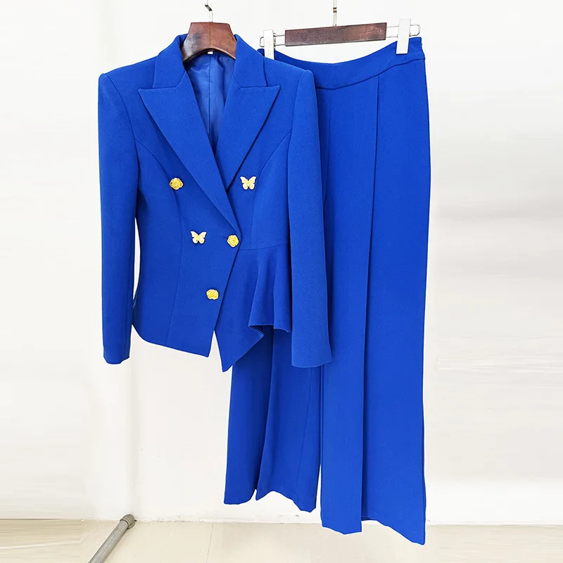 royal blue ladies dress suit Women Pantsuits Wedding Tuxedos Party Wear Suits Formal Business Suits Royal Blue at Amazon Women's Clothing store