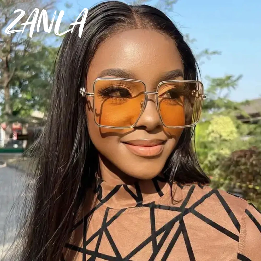 2023 New Fashion Classic Oversized Sunglasses Women Brand Designer Metal Big Frame Luxury Shades Sun Glasses Eyewear Gafas Uv400