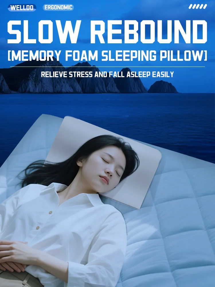 Hot-Selling Factory Direct Memory Foam Neck Pillows Soft Rectangular Home Use Washable Removable Bed Pillow for Hotels