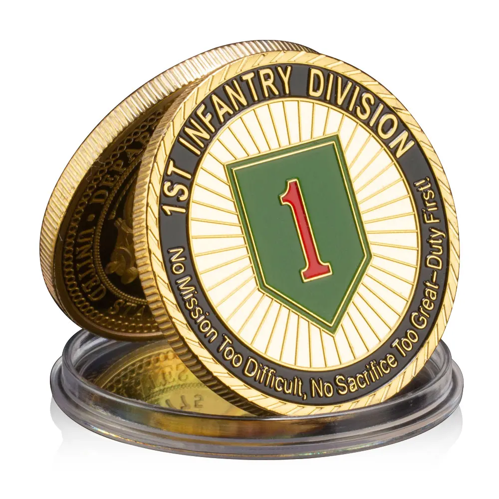 United States Of America 1st Infantry Division Commemorative Coin Gold ...