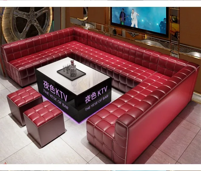 KTV Discobar Sofa Stool and Counter Furniture Club Long Sofa Set