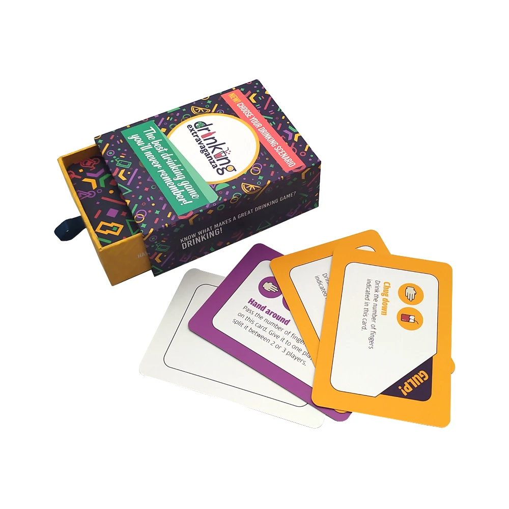 custom handmade playing card box set  luxury chinese style rigid drawer gift box for poker card collection  display-0