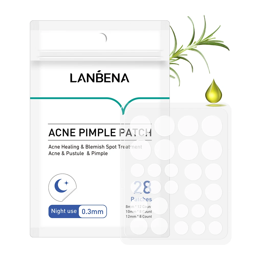 LANBENA Invisible Acne Cover Acne Pimple Healing Patch Glitter Pimple Patch for Night