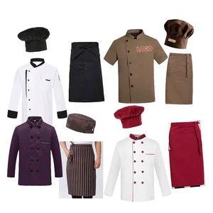 Short Sleeve Collar Restaurant Chef Jacket Top Coffee Shop Bakery Waiter Barber Work Uniforms Wholesale Overalls Hotel Uniform