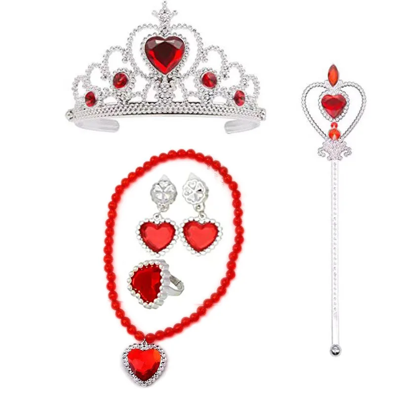 Girls Princess Frozen Elsa Gloves Crown Tiara Wig Play Fancy Dress