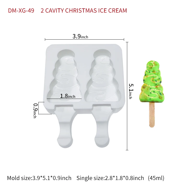 DUMO 4/8 Holes Christmas Tree Ice Cream Mold Silicone Popsicle Stick Mold  Creative Making Tool Ice Cube Tray Mould Silicone - Buy DUMO 4/8 Holes  Christmas Tree Ice Cream Mold Silicone Popsicle