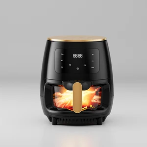 OEM New 4L 5L 6L Electric Healthy Air Fryer Digital Display Temperature Intelligent Control See-through Deep Fryer for Household