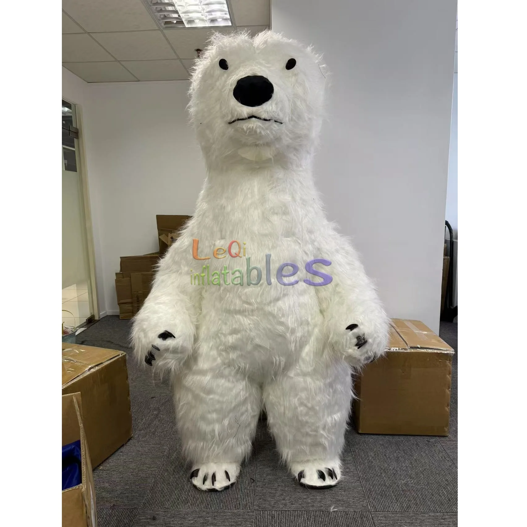 Mascot Costume Costume Orso Adulto Animale Costume Orso Bianco 2m