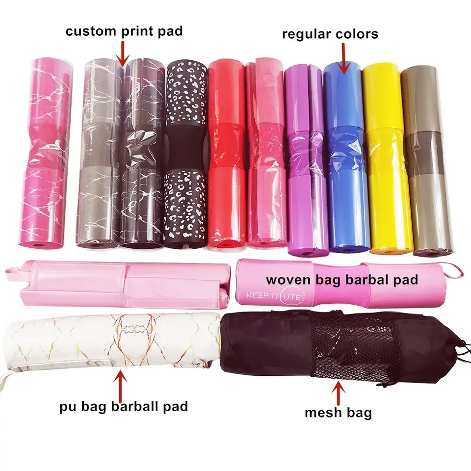 Custom Logo Pilates Kit Foam Squat Barbell Protection Pad Bars with Ankle Strap Powerlifting Weightlifting Belt for Hip Thrusts