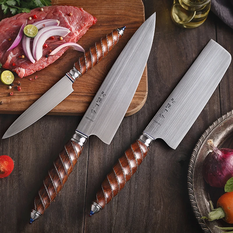 High Quality Kitchen Chef Knife Set M390 Powder Steel With Luxury Desert  Ironwood Handle Super Sharp Kitchen Knives Gift - Buy High Quality Kitchen  Chef Knife Set M390 Powder Steel With Luxury