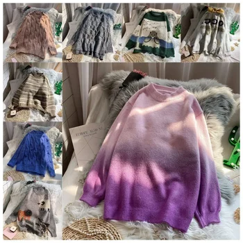 Fashion custom women's sweater Long sleeve knitted sweater women's sweater