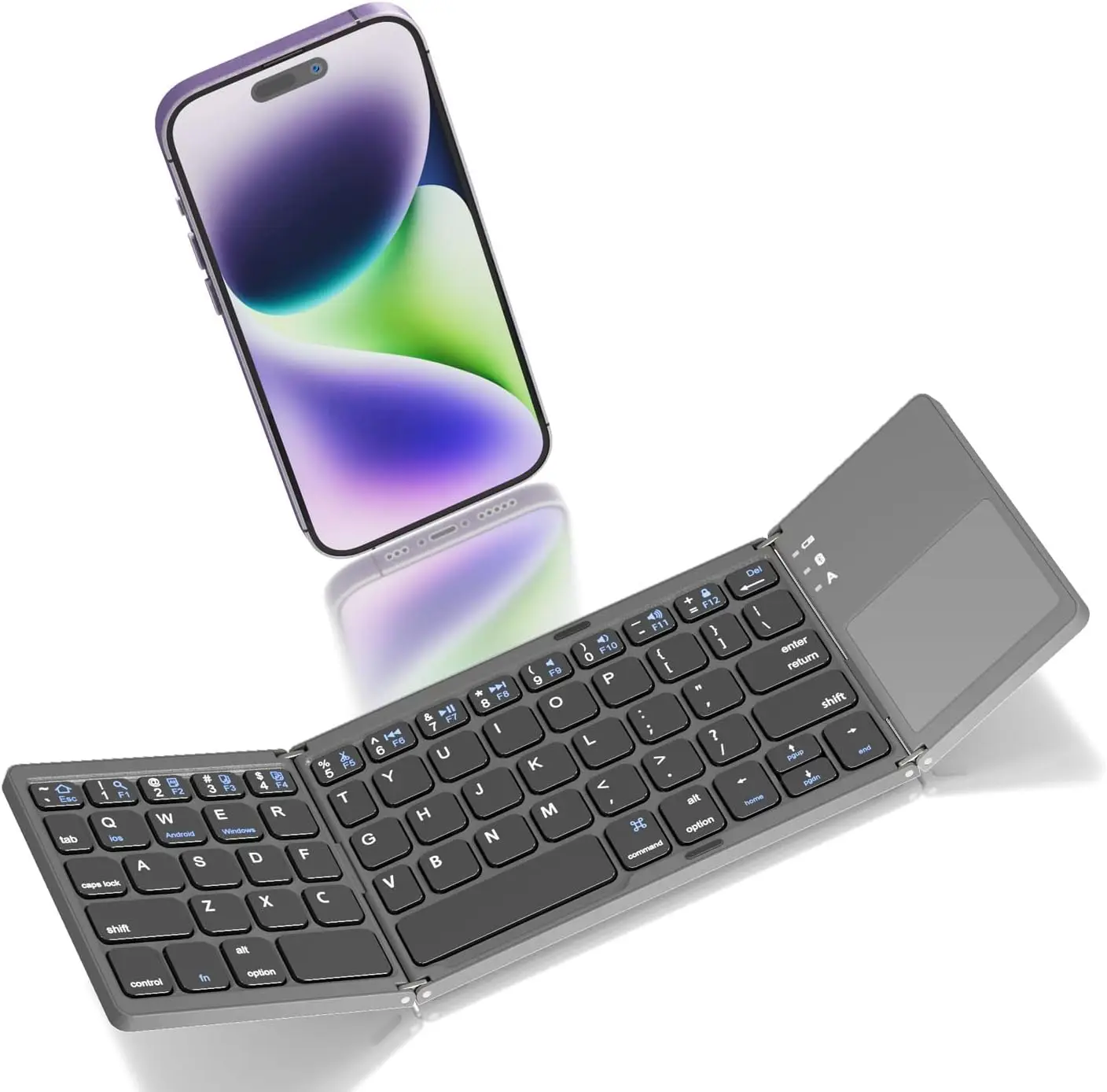 Clavier Sans Fil AZERTY Pliable – Ultra Plat Et Nomade, Compatible Tous Supports