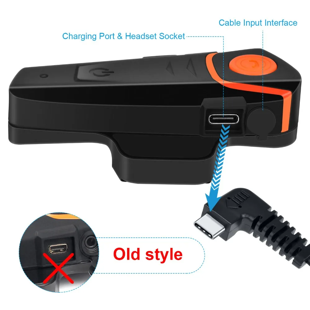 Motorcycle Helmet BT Intercom Headset Communication Systems kit BT