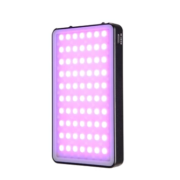 Portable Rechargeable RGB LED Pixel Panel Light Cold Shoe Mount DSLR Camera Video Lighting for Photography & Makeup Use