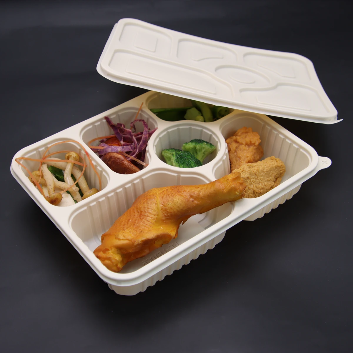 Custom Bio Degradable Packaging Sugarcane Bagasse Pulp Fiber Fast Food ...