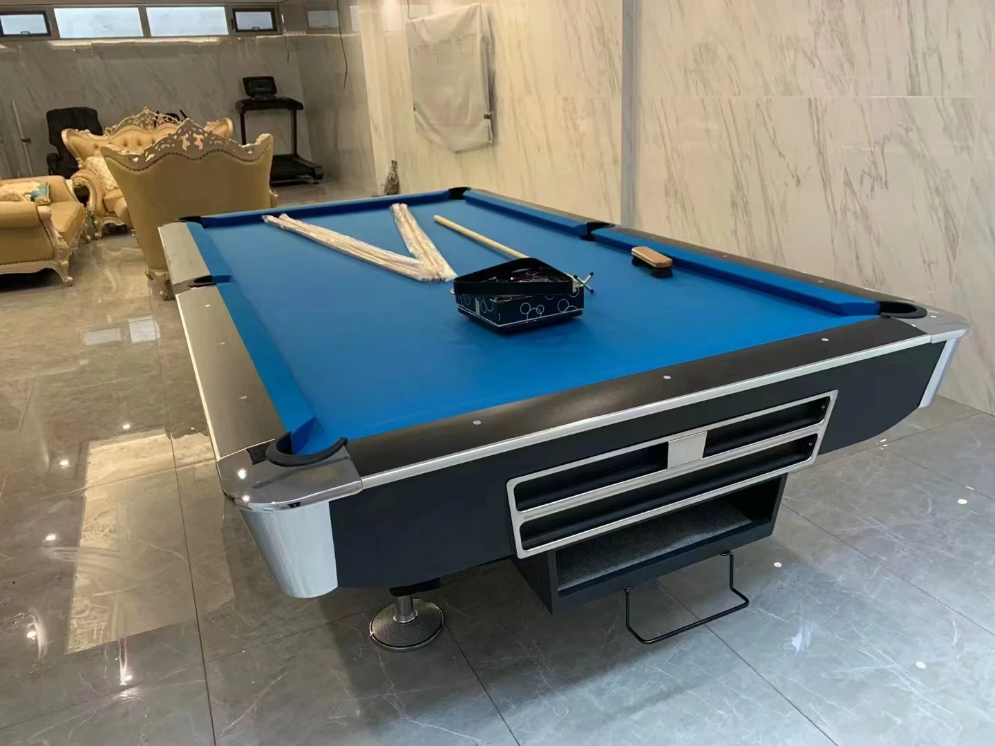 Popular Advanced Quality 9 Feet Tournament Slate Pool Billiard Table with Automatic Ball Return System with Accessories on Sale