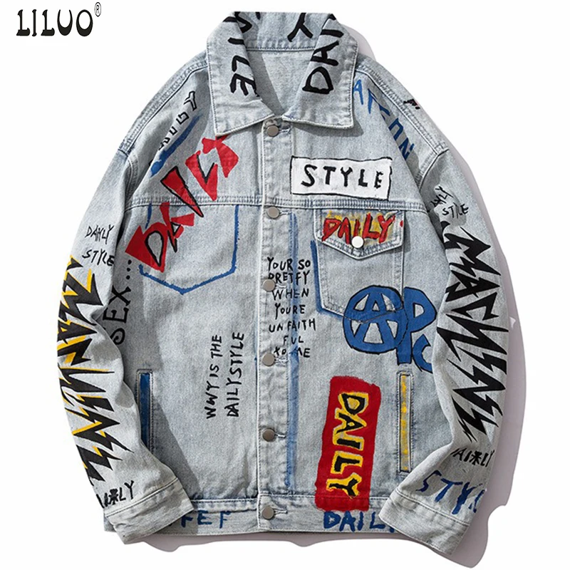 Dhgate Denim Jacket Design For Men Liluo Men Hip Hop Jacket