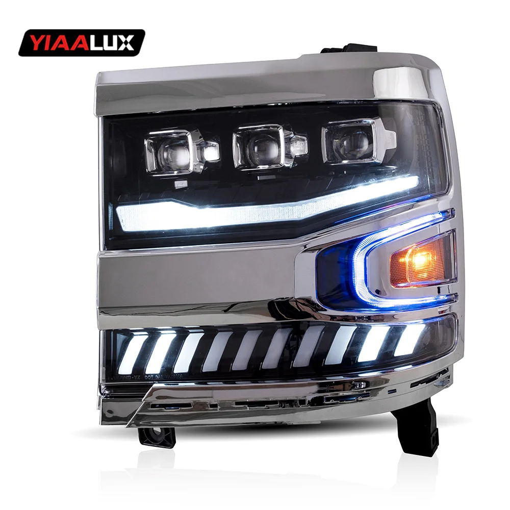 Vland New Full LED Headlights With Sequential & Welcome Breathing DRL Head Light 2016-UP Front lamp For CHEVROLET SILVERADO 1500