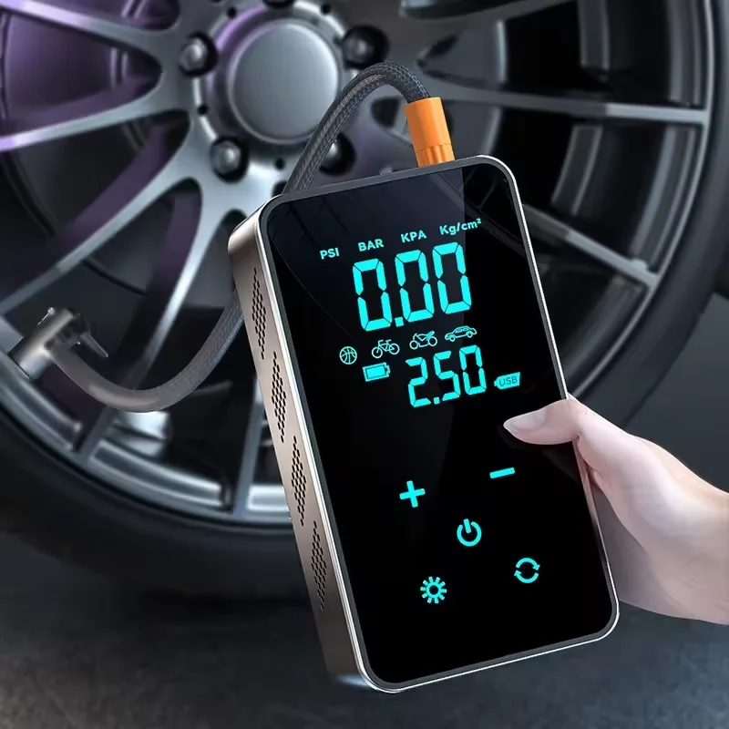 Wireless 150PSI Customizable Logo and Package Car Air Pump Portable 3600mAh Wireless Rechargeable Car Tire Inflator