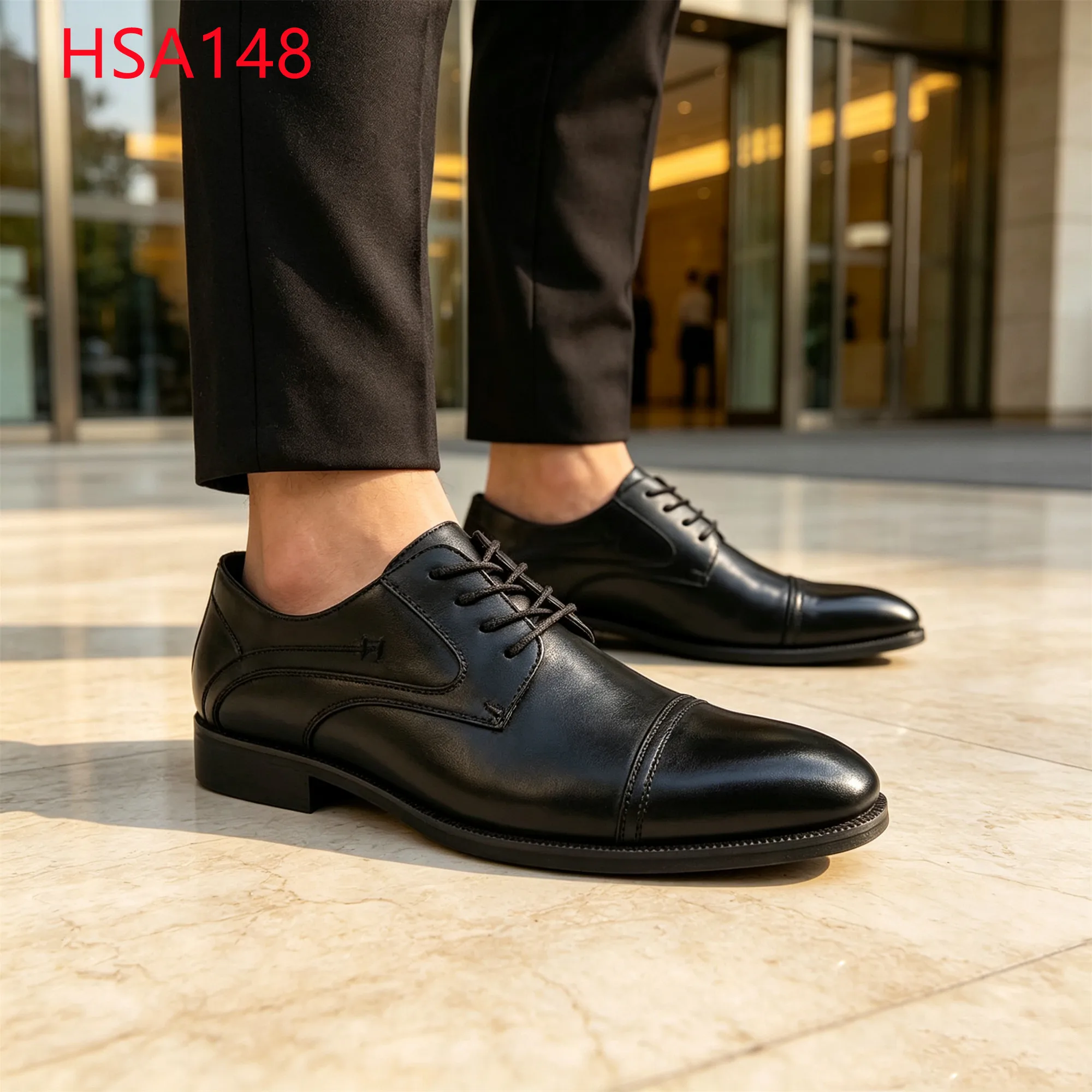 LXG,Premium Club Top Grade Full Grain Leather Fashion Dress Shoes Private Dinner Double Joints Design Trendy Office Shoes HSA148