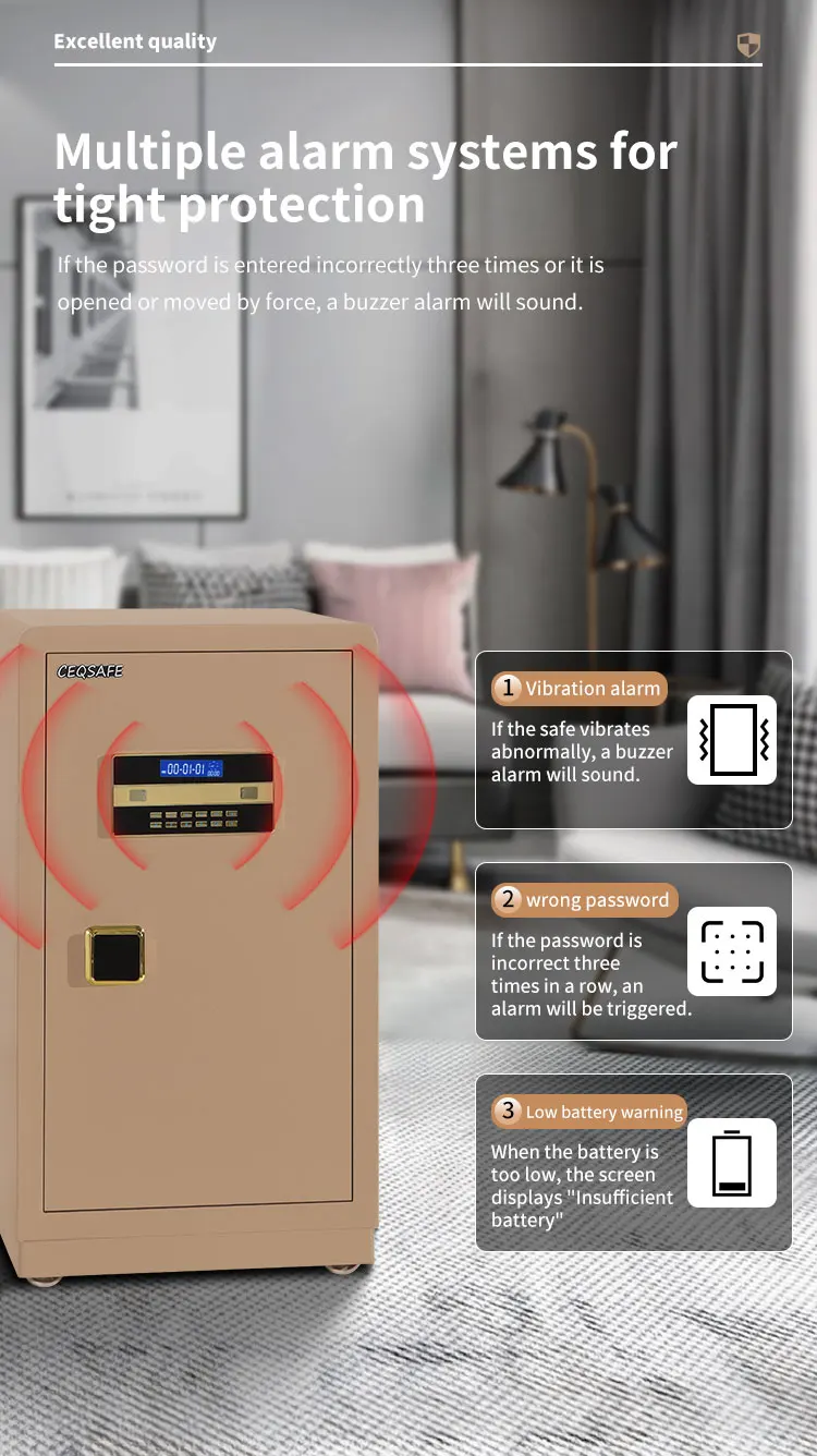 CEQSAFE Electronic Lock Hotel Safe Deposit Box Fireproof Home Jewelry Money Storage Safe Box manufacture