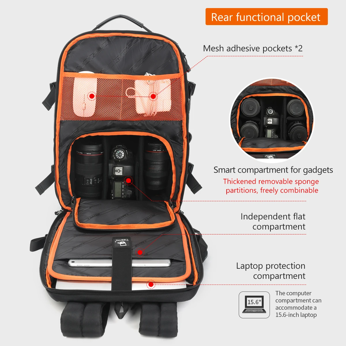 tigernu t-c6003 rain proof backpack dslr camera lens case bag Tigernu Camera Backpack