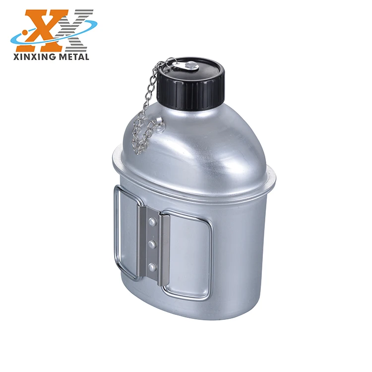 China Supplier Portable 1L Aluminum Drinking Cup Canteen Water Bottle manufacture