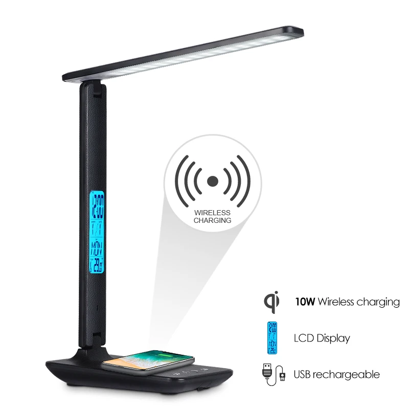 product hot selling usb led desk lamp with wireless charger touch lamp smart home lights-41