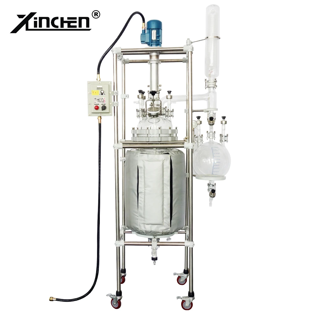 Precisie 30L Gejacketed Hoge-Temperatuur Circulatie Glas Reactor voor Fijne Chemie  