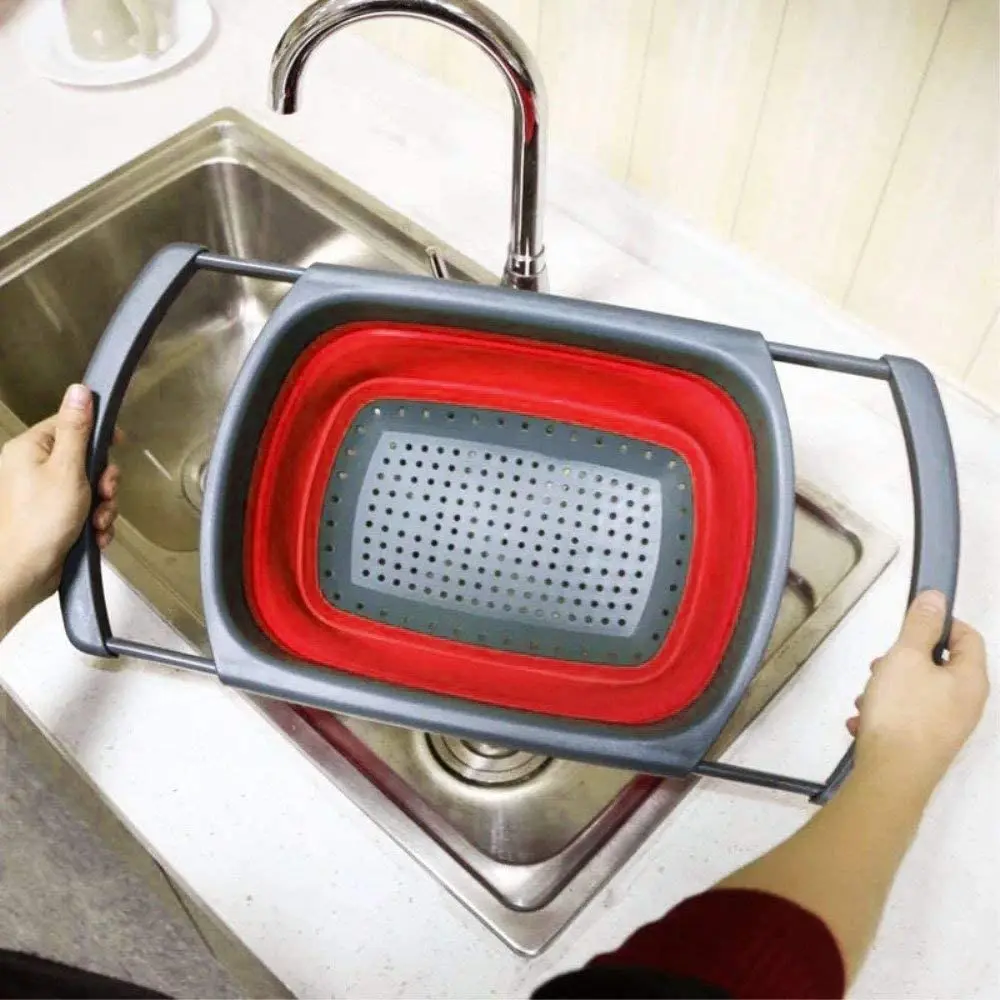 Dishwashersafe Adjustable 6quart Folding Vegetable Fruit Collapsible