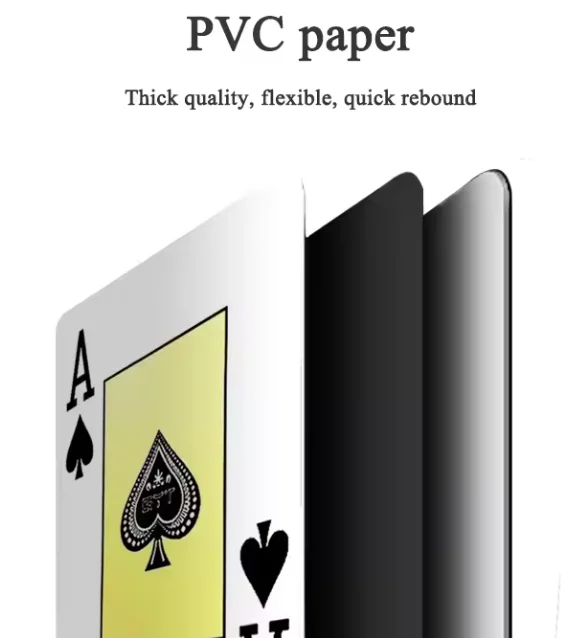 Большой шрифт Texas hold em ПВХ золото красный зеленый синий кофе продажа 100% пластиковые покерные карты с печатью на заказ игральные