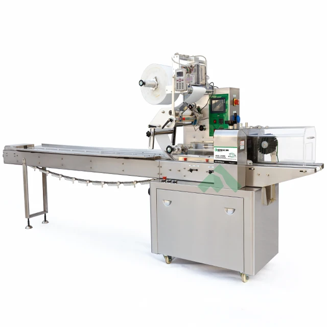 Gas Flush Automatic Horizontal Bag Flowpack Packing Patti Flow Wrap Egg Roll Packaging Machine