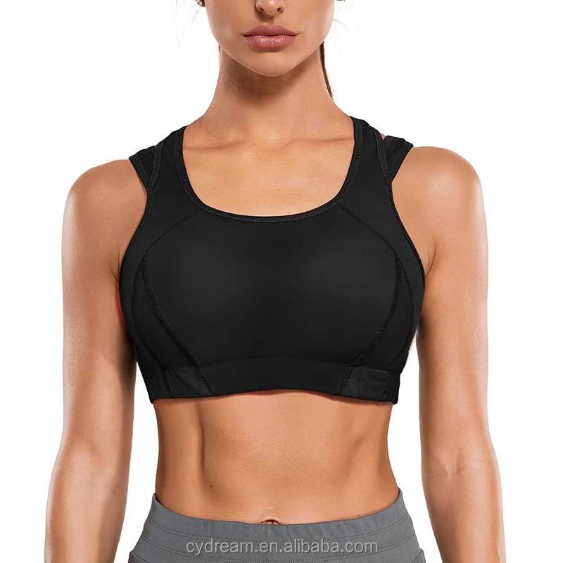 Women High Impact Mesh Full Coverage Racerback Support High Neck Wireless  No Bounce Running Sports Bras - Buy Running Sports Bras,Sport Wireless  Ladies Fat Xl Plus Size Bra,Breathable Women's Workout Sports Bra