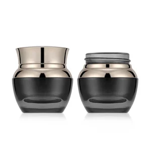 Manufactory High Quality 15ml 20ml 30ml 1oz 50ml Fancy clear Cosmetic Cream Glass Jar with Uv Lid