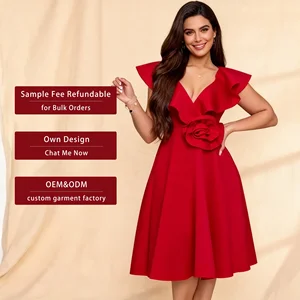 Elegant High-waisted Ruffled Banquet Dress for Fashionable Women's Wear