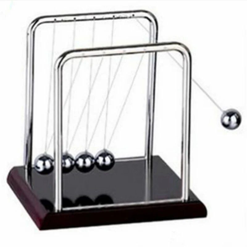 Funnyrunstore Newton Enseñanza Ciencia Escritorio juguetes Cuna de acero Bola de la balanza Física Escuela Suministros educativos Cuna Equilibrio Bolas Juguete de escritorio 