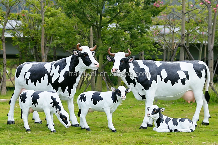 The Popular Life Size Cow Statue/large Fiberglass Cow/life Size Cow