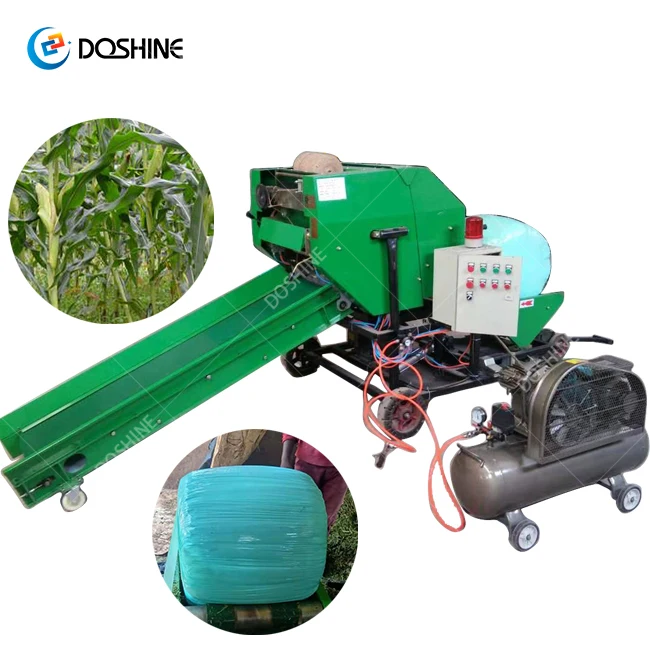 Factory Price Mini Round Silage Baler Wrapper Hay Baler Wrapping Machine Corn Straw Packing Machine for Sale