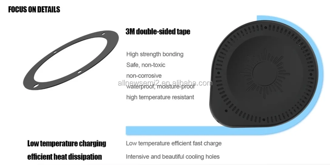 30mm Invisible Long Distance FAST Wireless Charger Wireless Charging