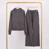 Graphite gray slim-fit sweatshirt and sweatpants set