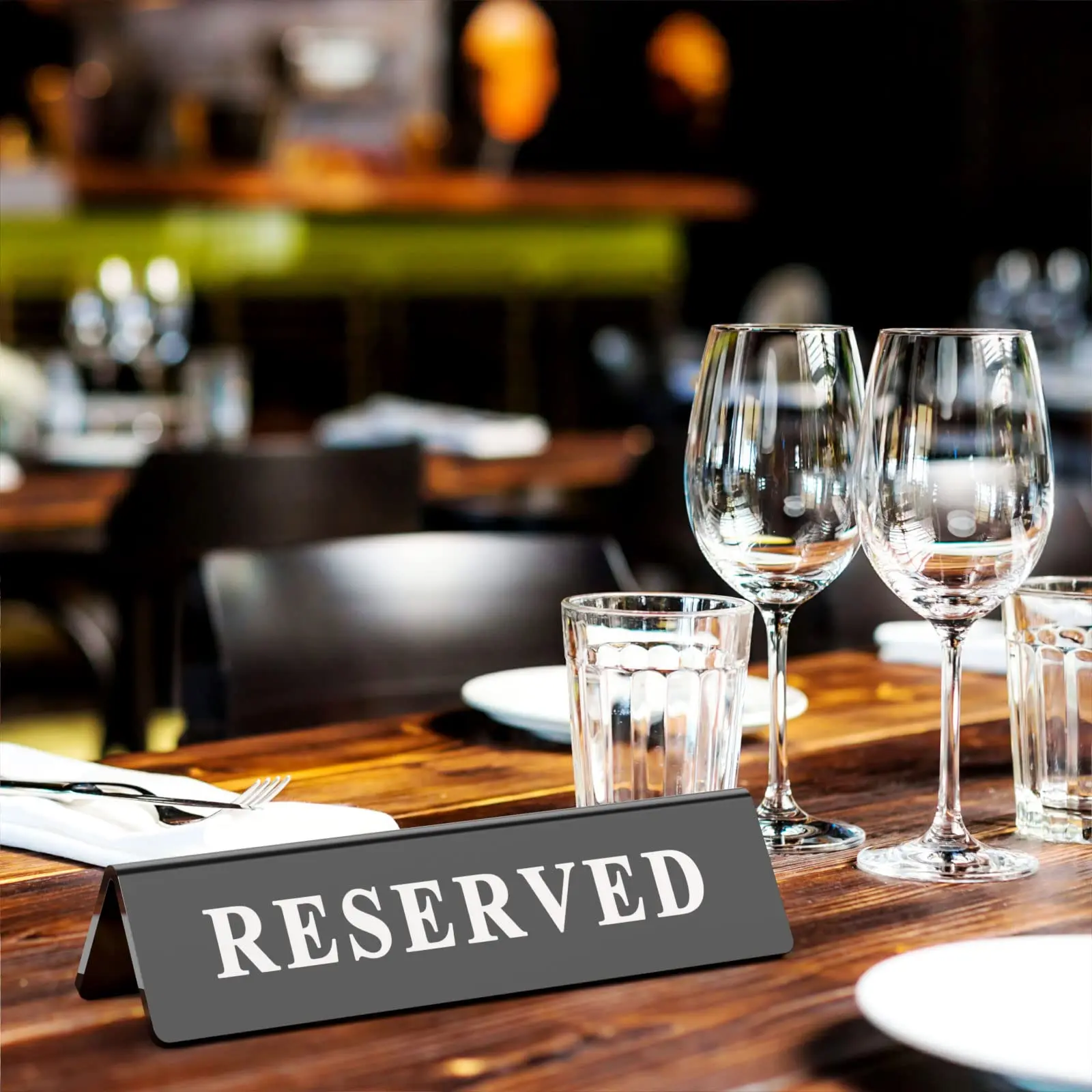 2x8 Inches Custom Printing Desk Sign Guest Reservation Table Notice Seat Sign Acrylic Reserved Table Tent Signs