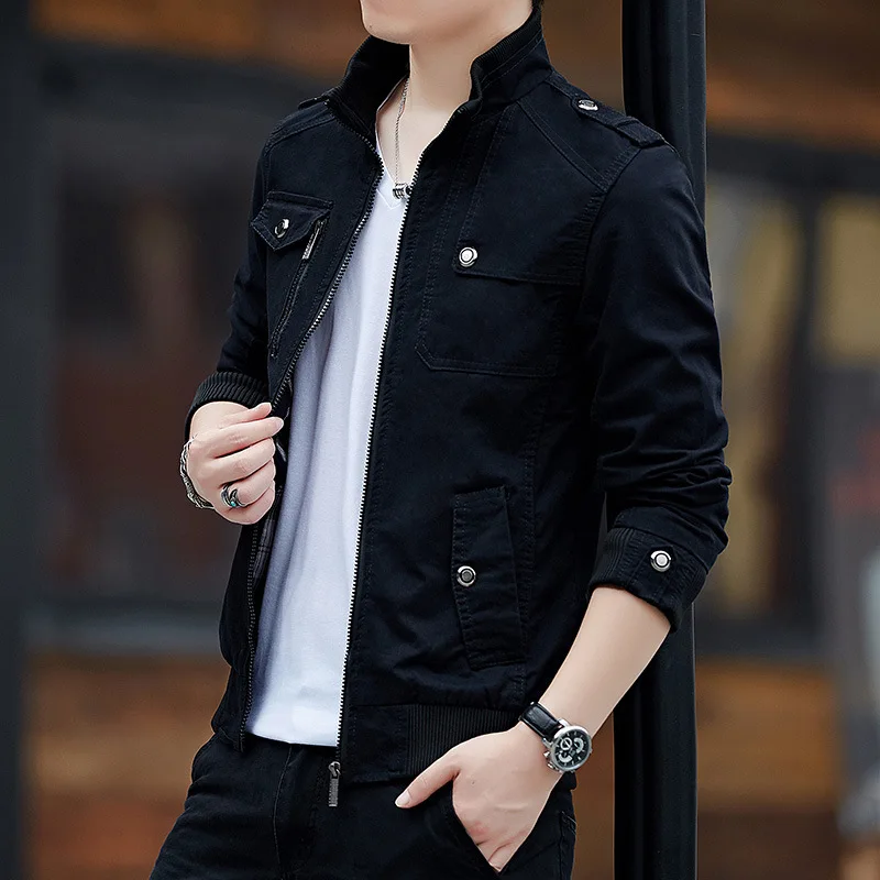 Men Trendy Spring Jacket Spring Cotton Jackets Stylish Functional
