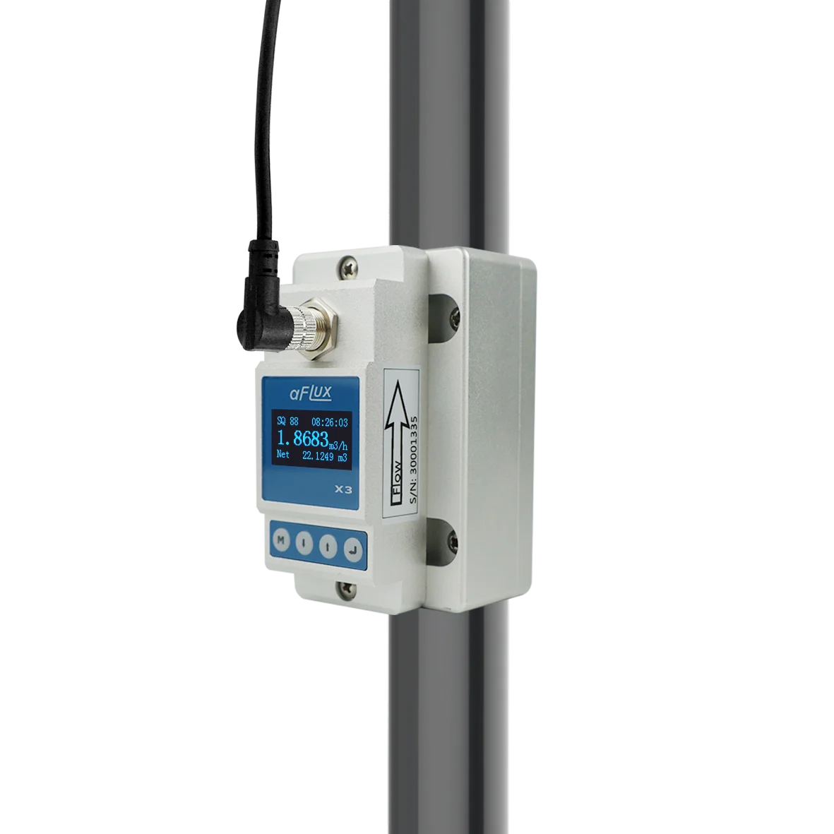 DN15-DN80 Digitale vloeistofstroommeter Elektronische PVC-turbinestroommeter for boerderij/tuin, vijverirrigatie Lage herhaalbaarheid(With cable,DN32