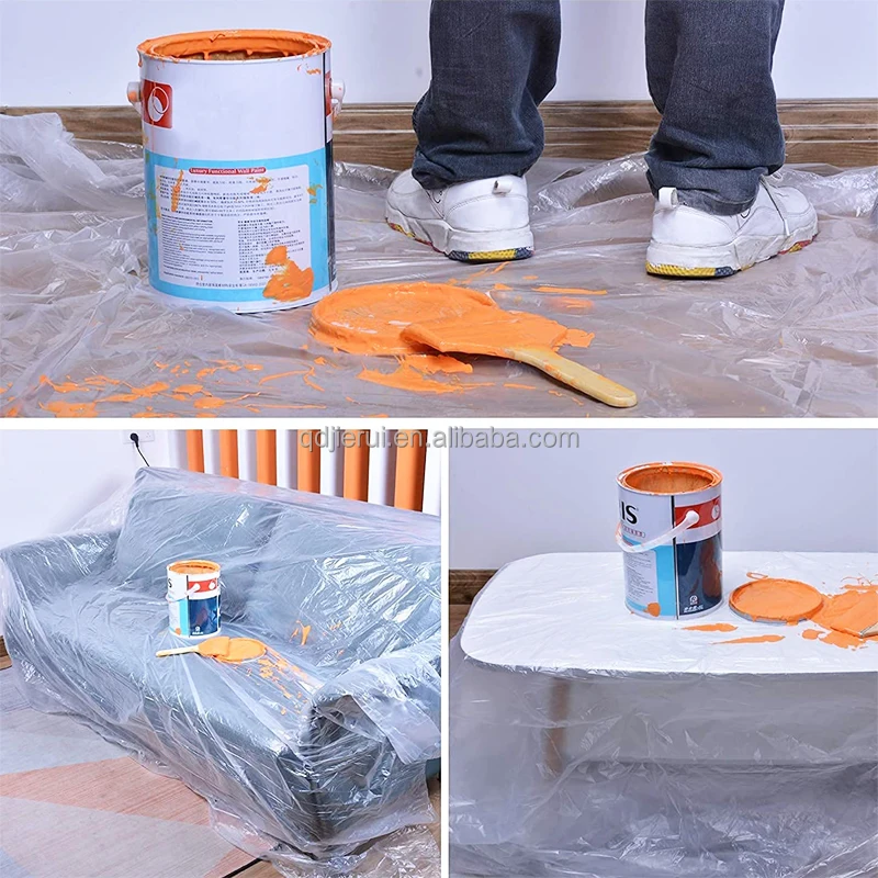 Painter Plastic Film Drop Cloth Sheets For Painting,Disposable Plastic