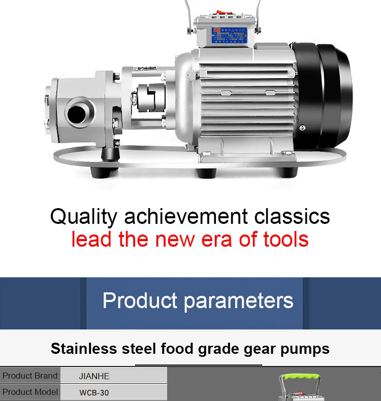 Wcb Gear Oil Pumps Stainless Steel Automatic Oil Suction Gear Pump