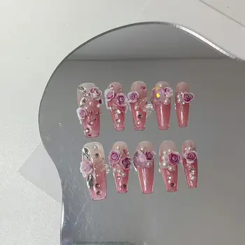 Wholesale new style soft gel press on nails for girls new products nail art