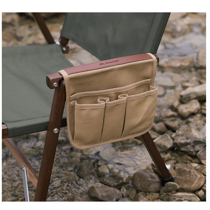 Camping Chair Armrest Storage Bag Canvas Folding Chair
