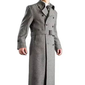 Europe America Autumn Winter New Wool Long Coats Winter Blazer Pattern OEM Wool Overcoat Supplier Trench Coat -Free Sheep Fur