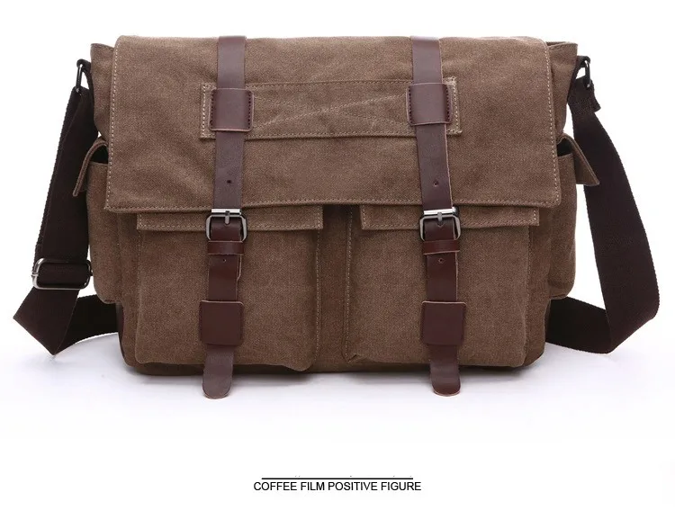 Vintage Style Custom Canvas Men's Casual Messenger Bags Crossbody Bag