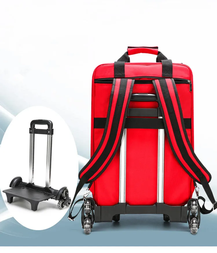 Buy Wholesale China First-aid Trolley Wheels Travel Bags Carrier Made With  Extra Compartments For Traveling Waterproof & Medical First-aid Travel  Rolling Bag at USD 15.5